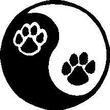 paw print yin and yang vinyl decal