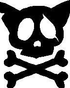 Cat Skull and crossbones